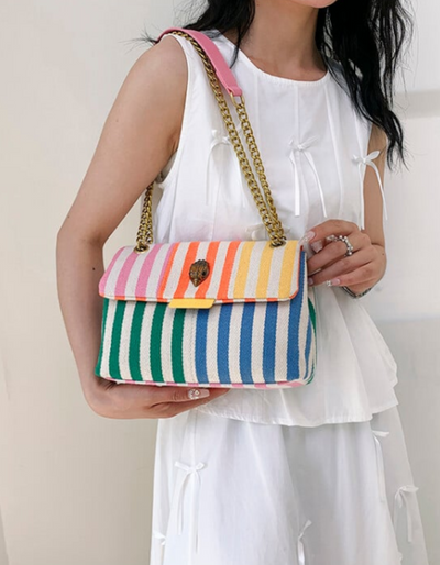 Bellanima – Vibrant striped weave – Shoulder bag