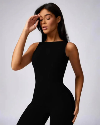 Kalani – Open-back design – Workout jumpsuit