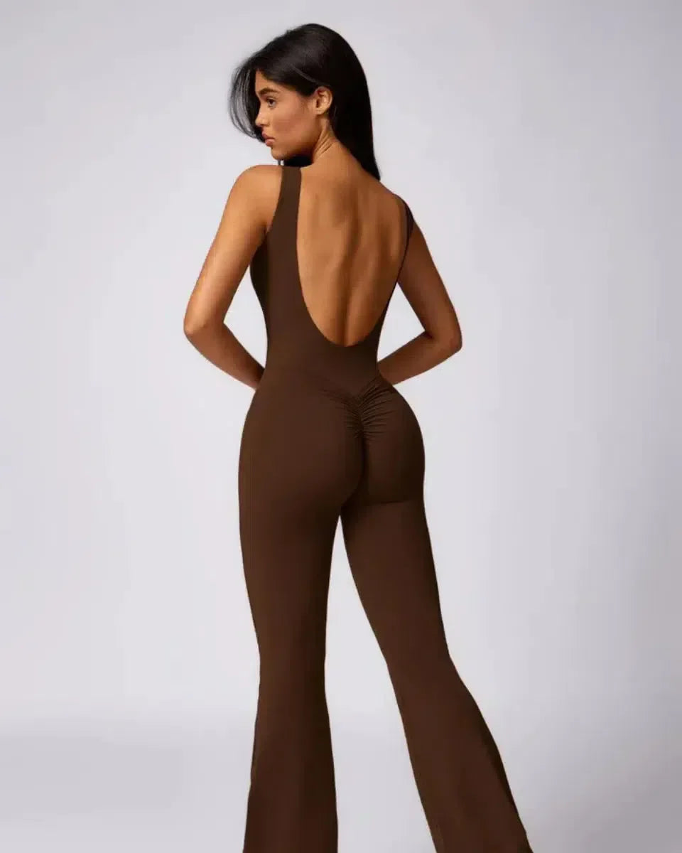 Kalani – Open-back design – Workout jumpsuit