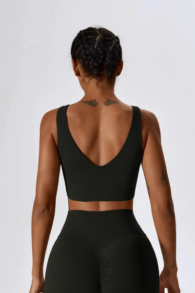 Mariuccia – Scoop neckline – Sports bra & flared leggings set