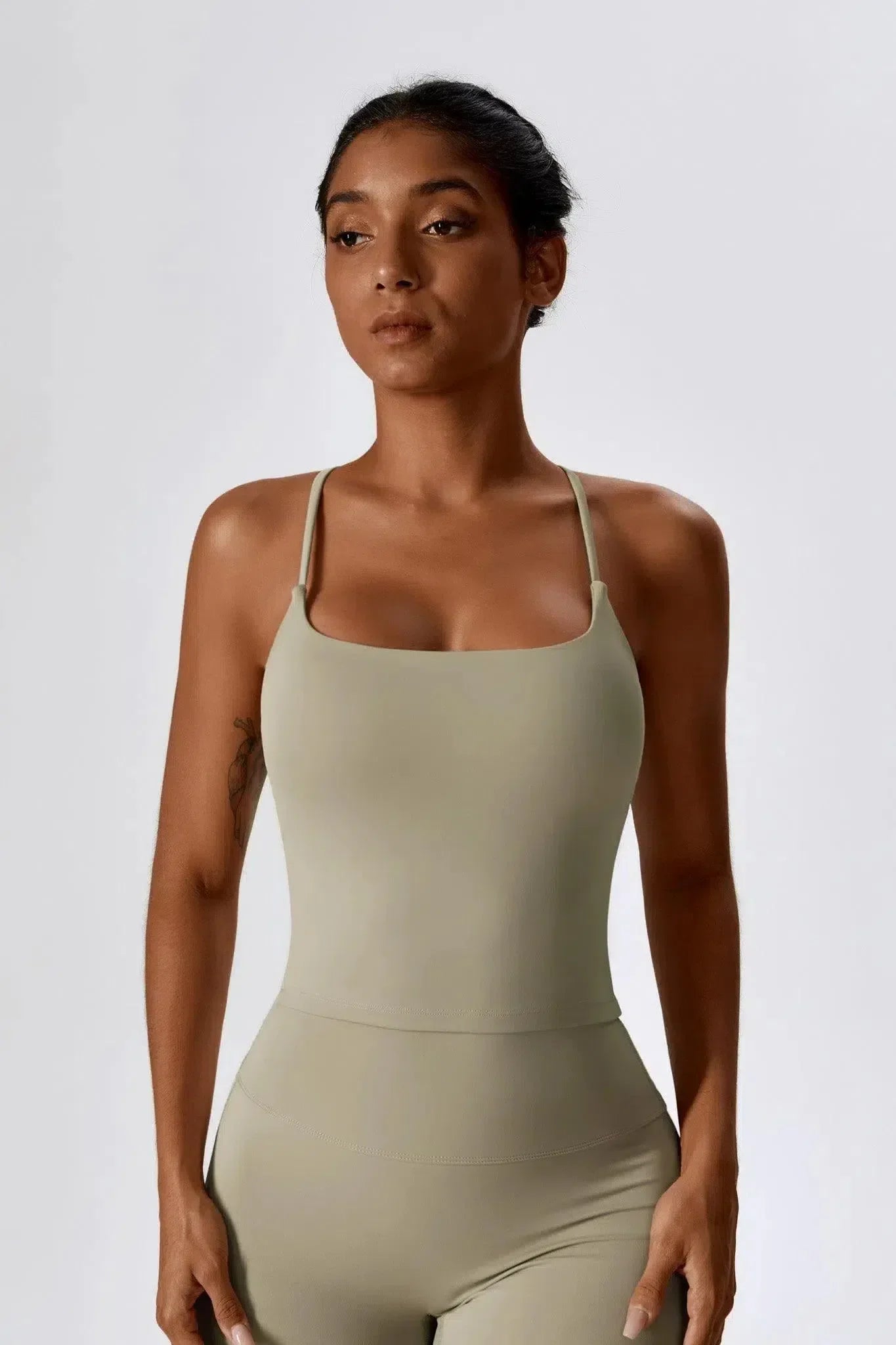 Nicolina – Square neckline – Top & flared leggings set