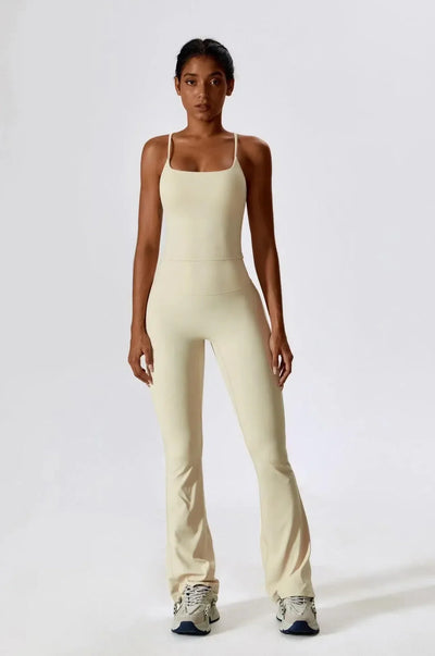 Nicolina – Square neckline – Top & flared leggings set