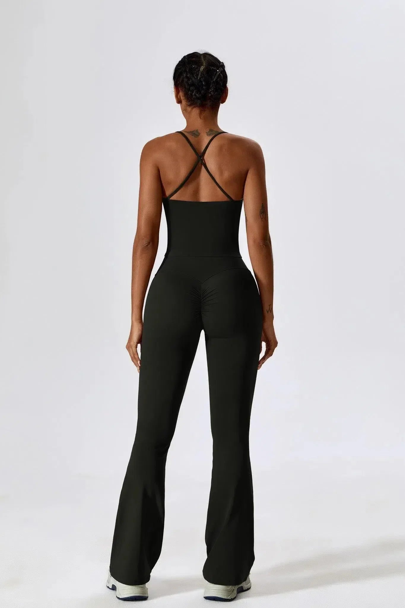 Nicolina – Square neckline – Top & flared leggings set