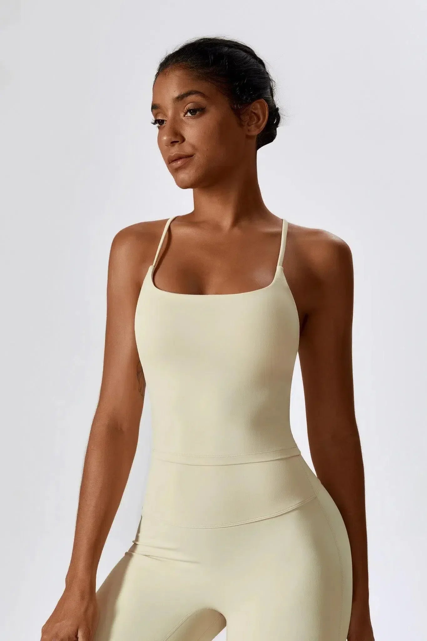 Nicolina – Square neckline – Top & flared leggings set