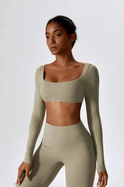 Oceane – Square neckline – Crop top & leggings set