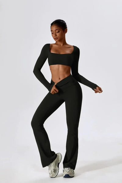 Oceane – Square neckline – Crop top & leggings set