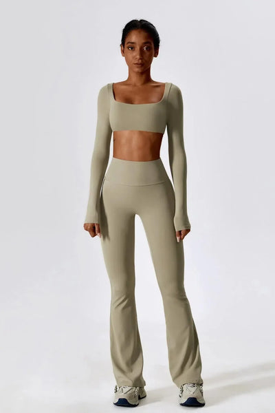 Oceane – Square neckline – Crop top & leggings set