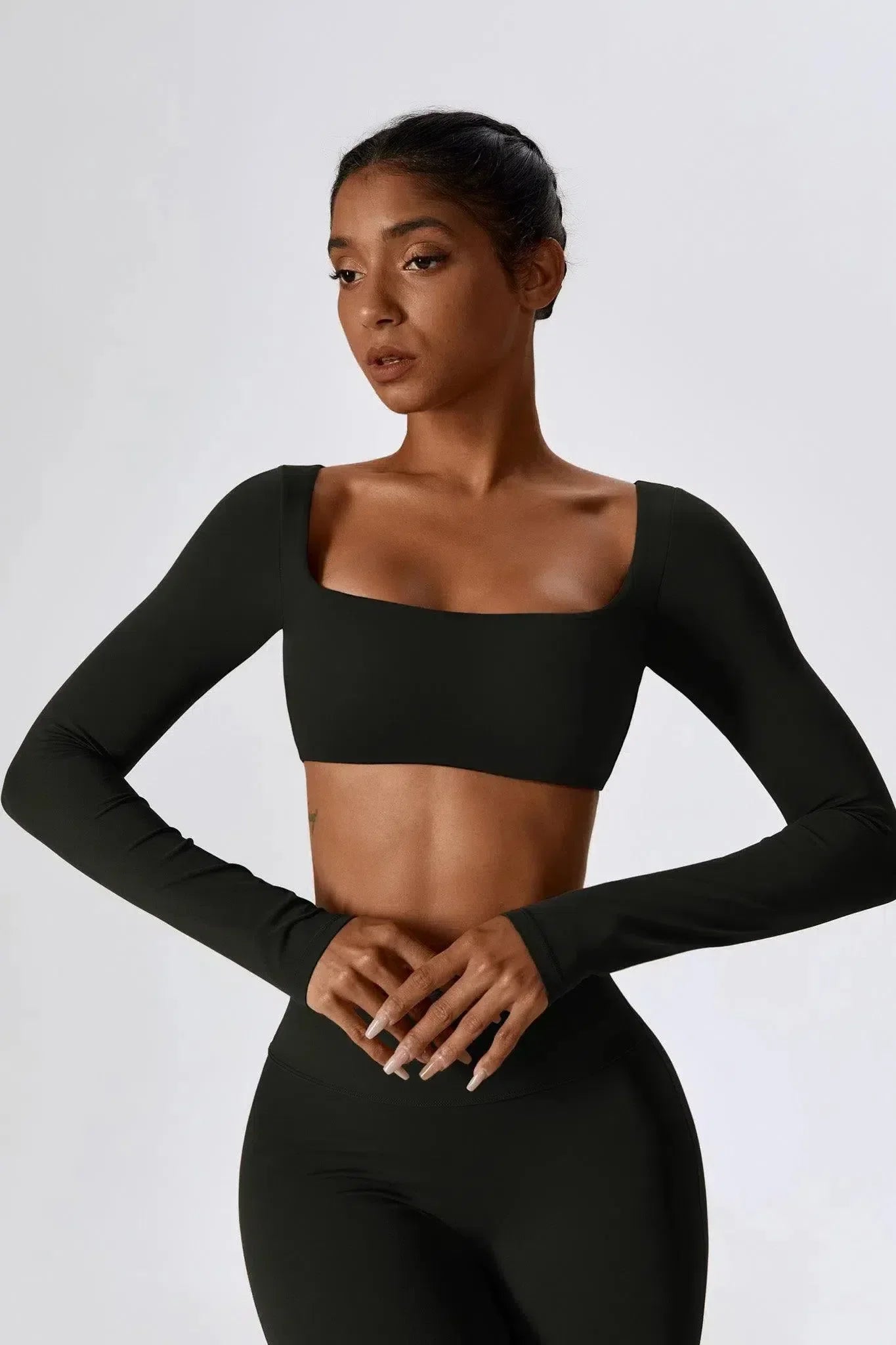 Oceane – Square neckline – Crop top & leggings set