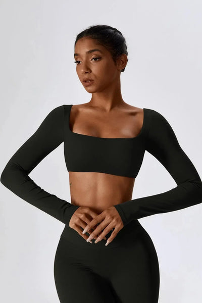 Oceane – Square neckline – Crop top & leggings set