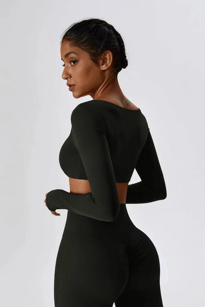 Oceane – Square neckline – Crop top & leggings set