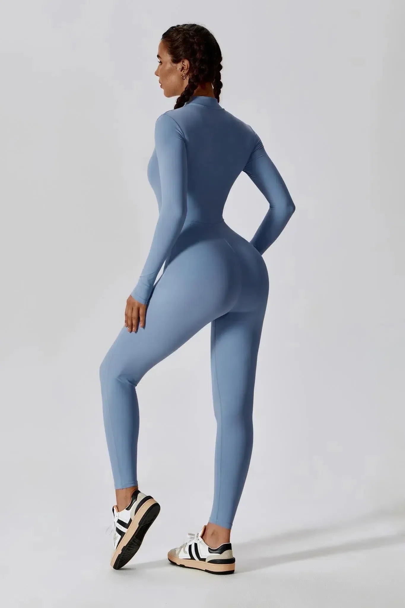 Paola – High-neck zip – Long-sleeve jumpsuit