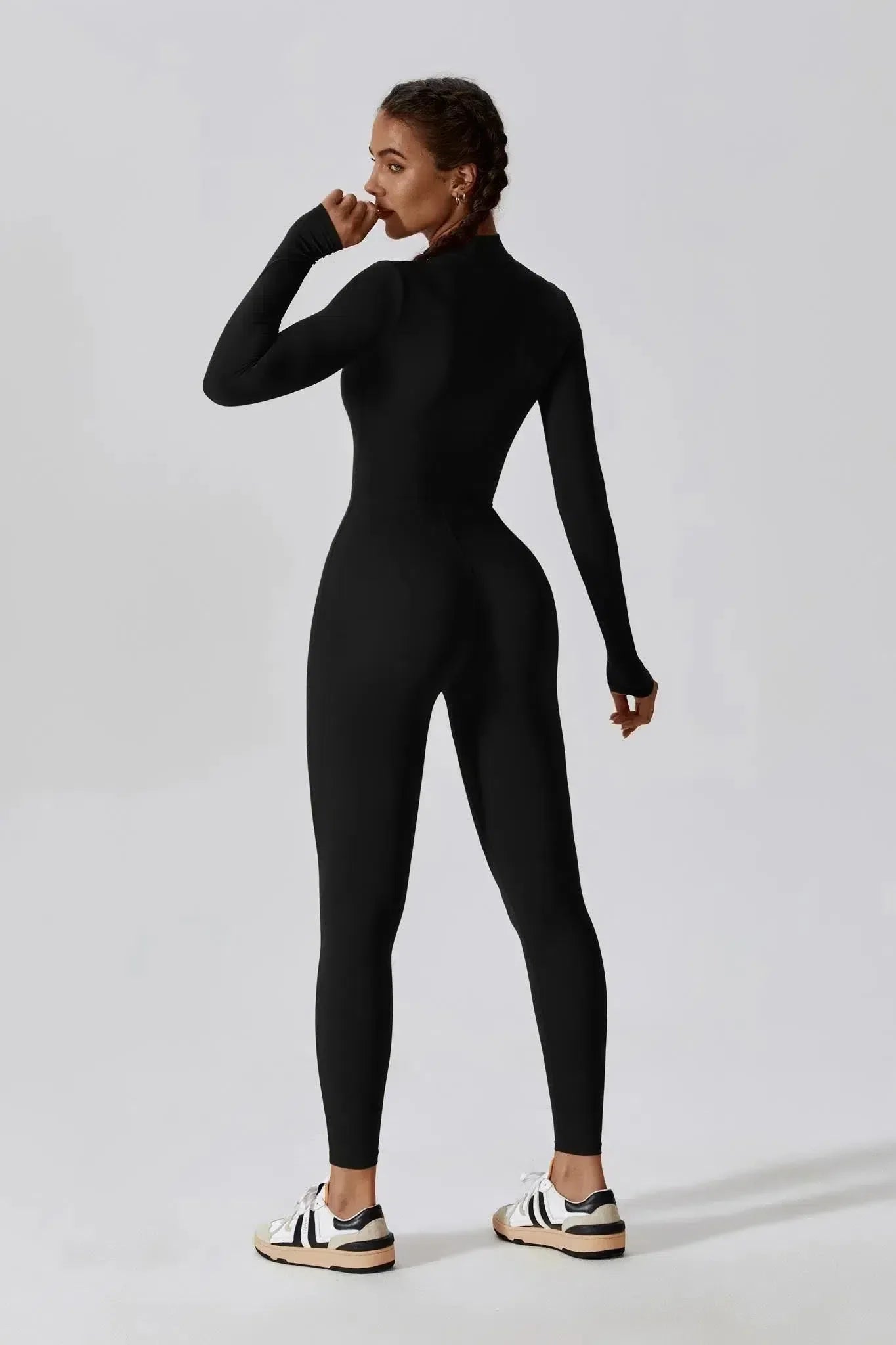 Paola – High-neck zip – Long-sleeve jumpsuit