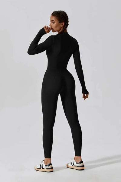 Paola – High-neck zip – Long-sleeve jumpsuit