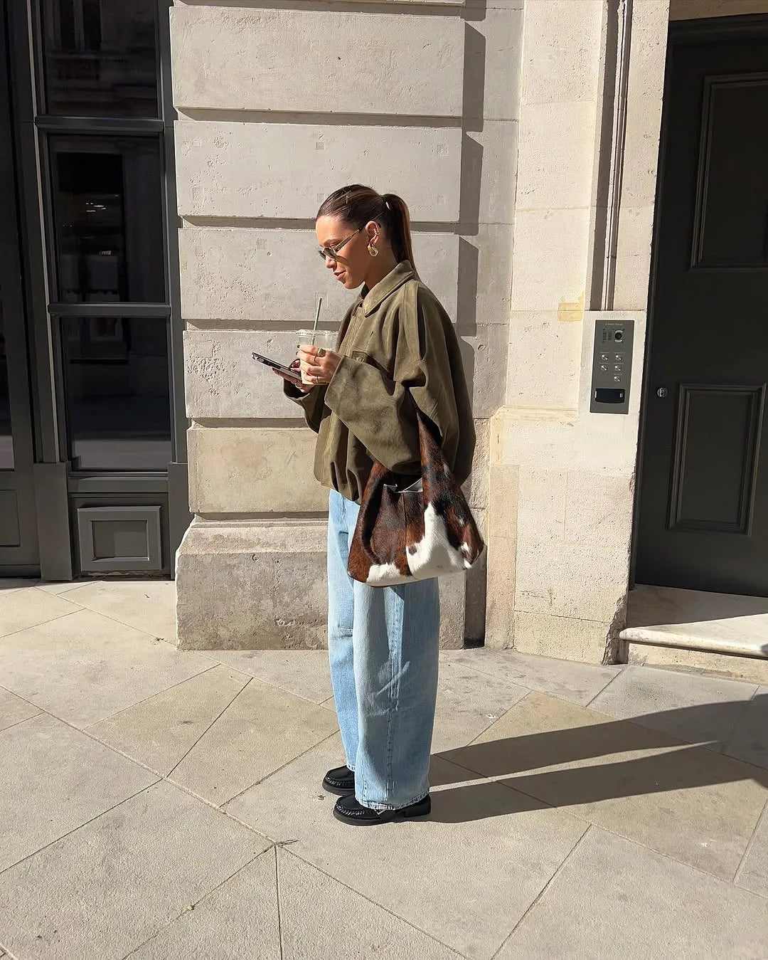 Verdua – Luxe touch – Faux suede bomber jacket