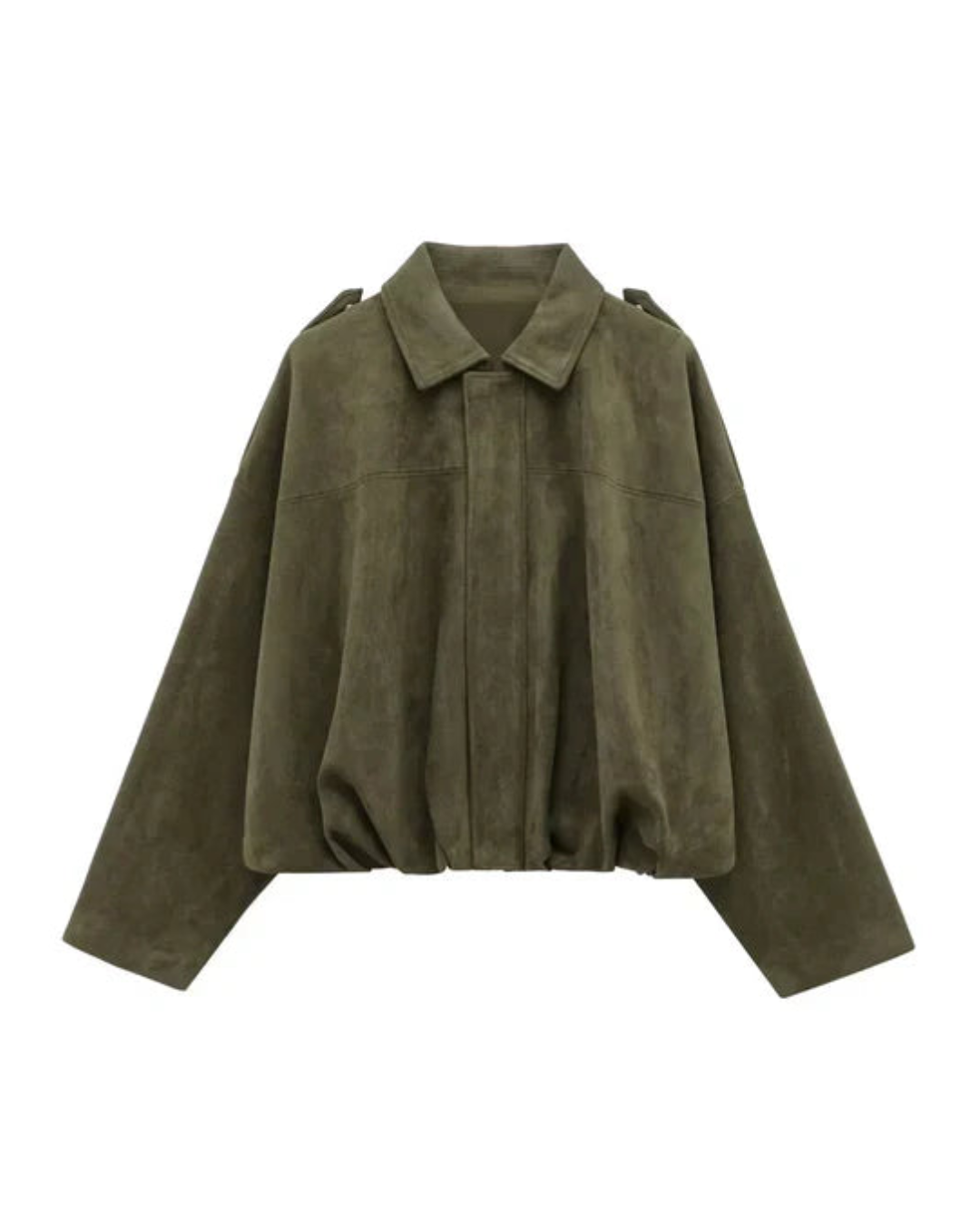 Verdua – Luxe touch – Faux suede bomber jacket